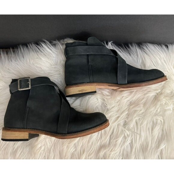 Free People Las Palmas Gray Ankle Boot Booties Size 37 US 6.5 Comfort - Picture 8 of 16
